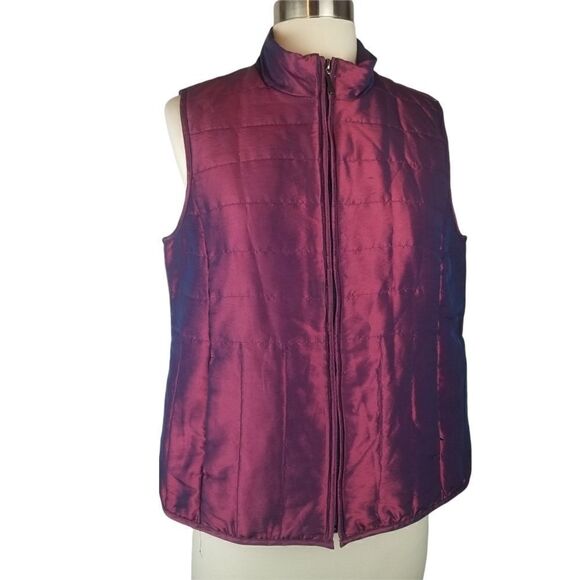 RELATIVITY IRIDESCENT POLYESTER FILLED VEST. SIZE M - Picture 1 of 13